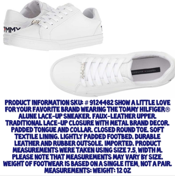 Tommy Hilfiger Shoes White  Alune Lace Up Size 8 EUC - Picture 7 of 12